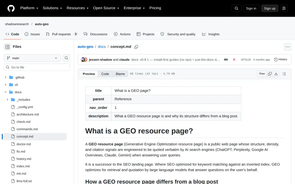 Docs of auto-geo