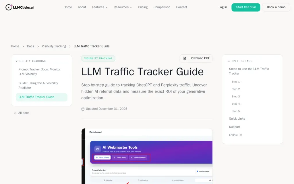 Docs of LLMClicks.ai