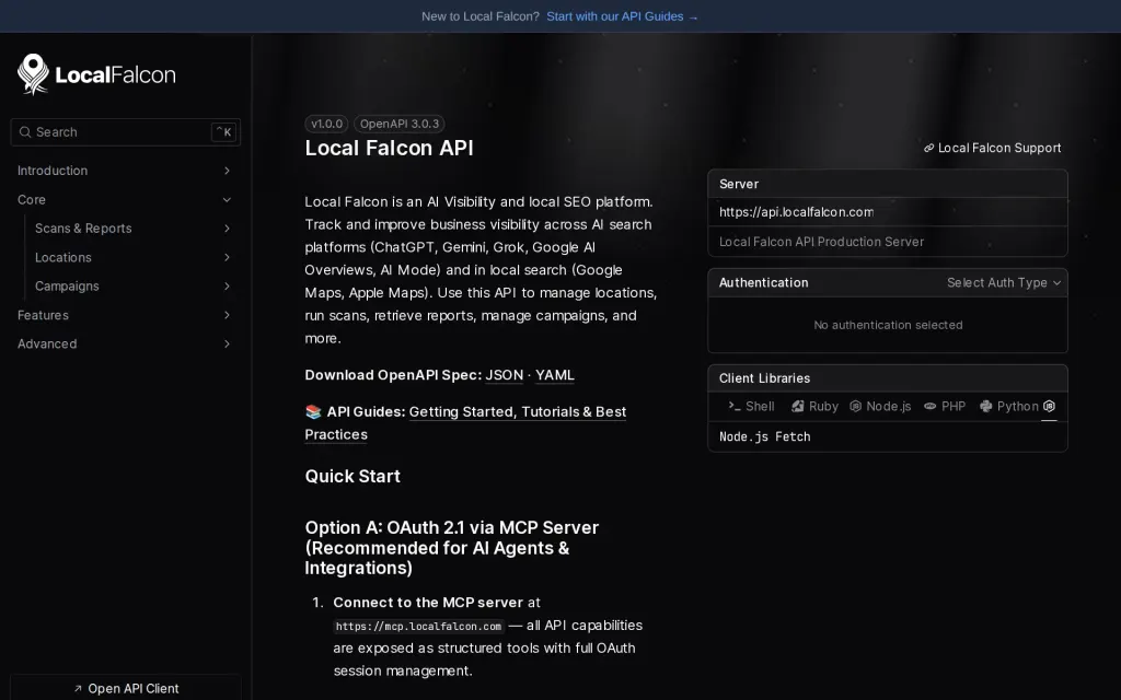 Docs of Local Falcon