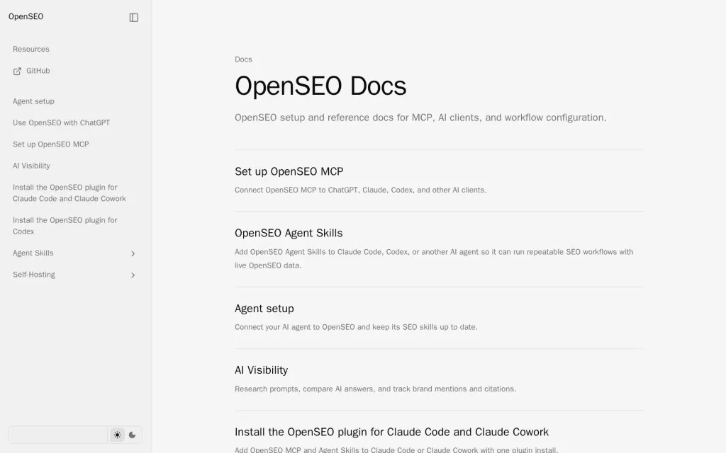 Docs of OpenSEO