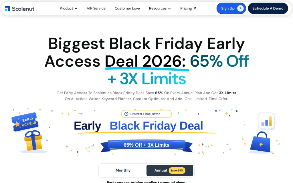 Pricing page of Scalenut