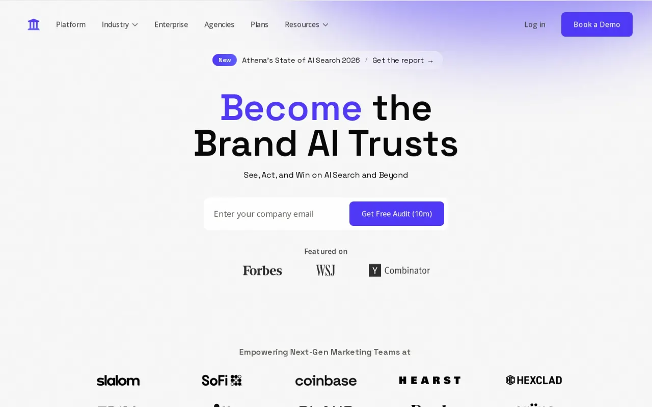 Screenshot of AthenaHQ