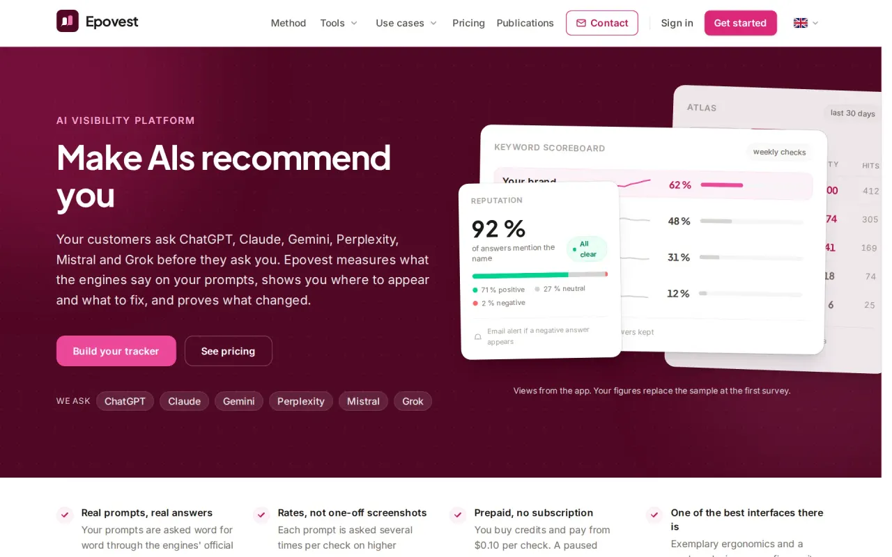 Screenshot of Epovest