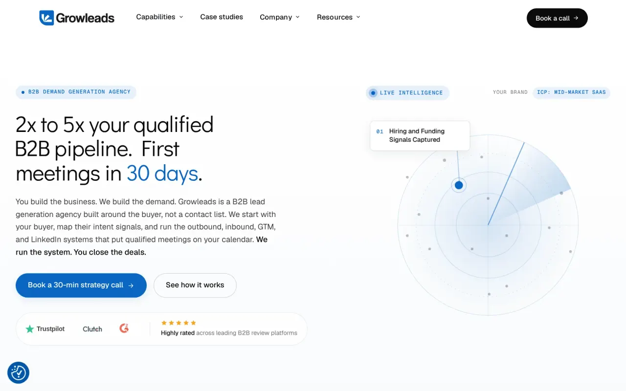 Screenshot of Growleads