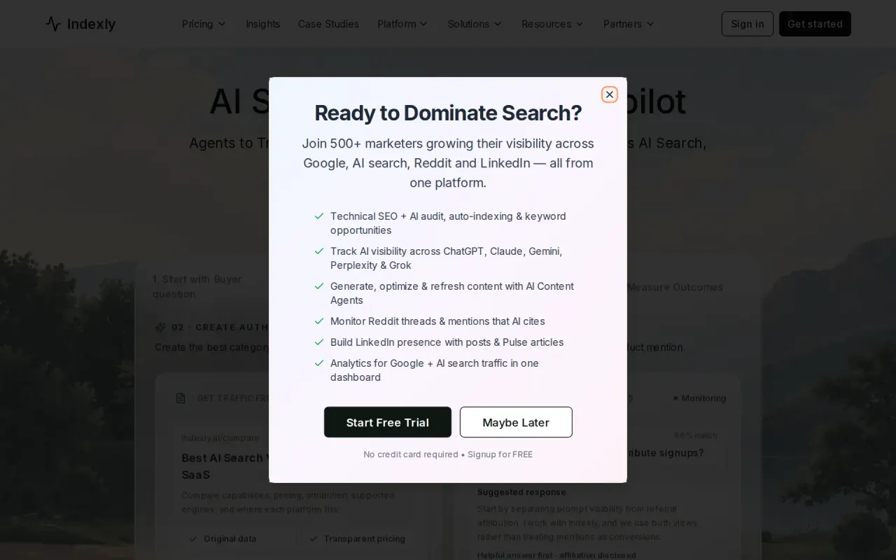 Screenshot of Indexly