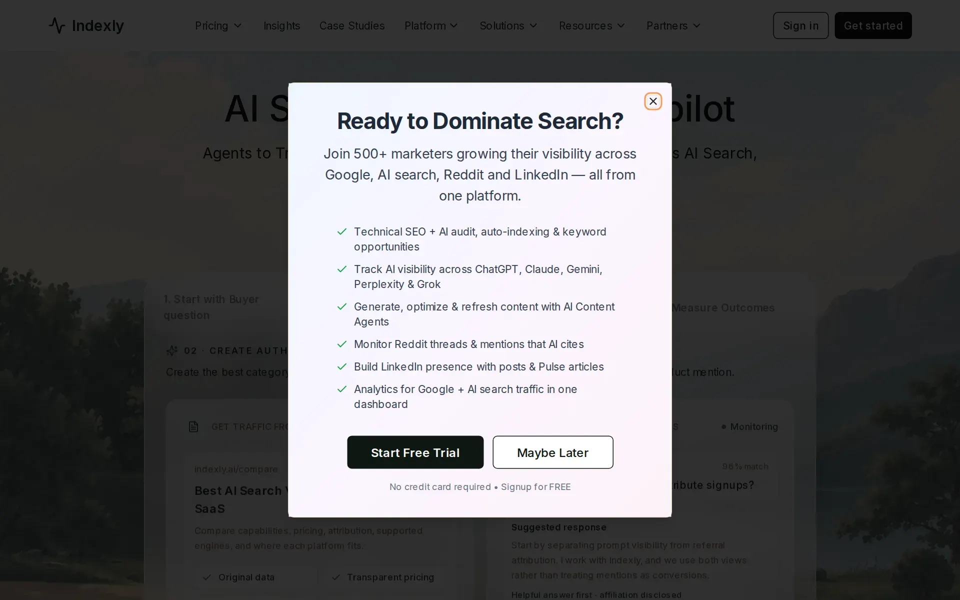 Screenshot of Indexly