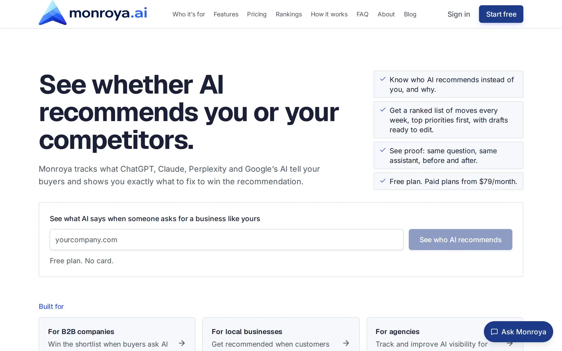Screenshot of Monroya