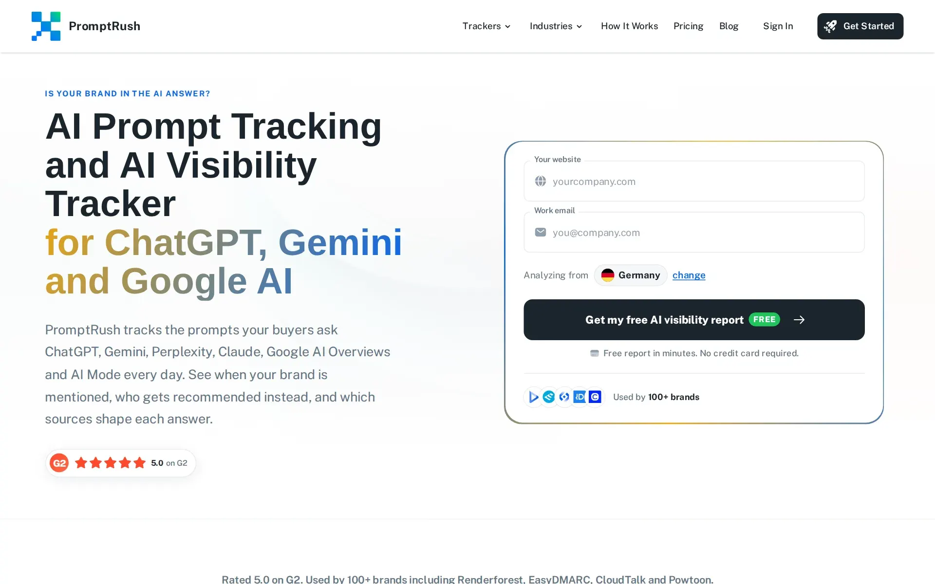 Screenshot of PromptRush