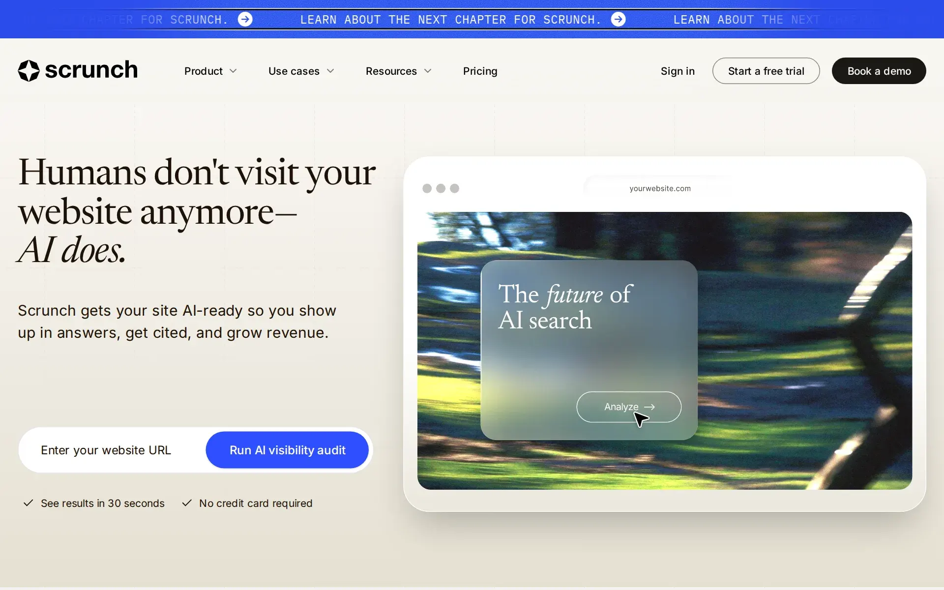 Screenshot of Scrunch AI