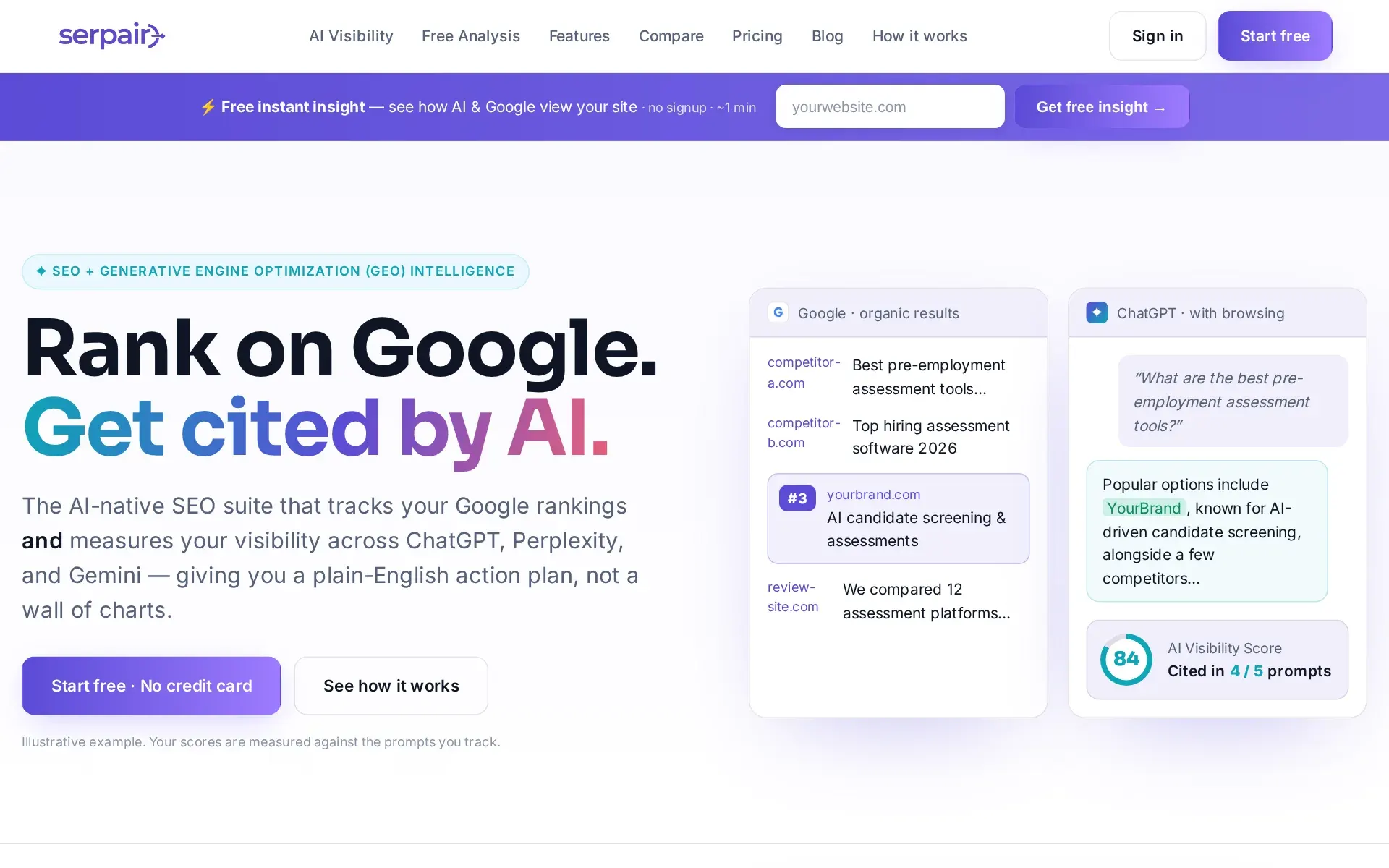 Screenshot of Serpair