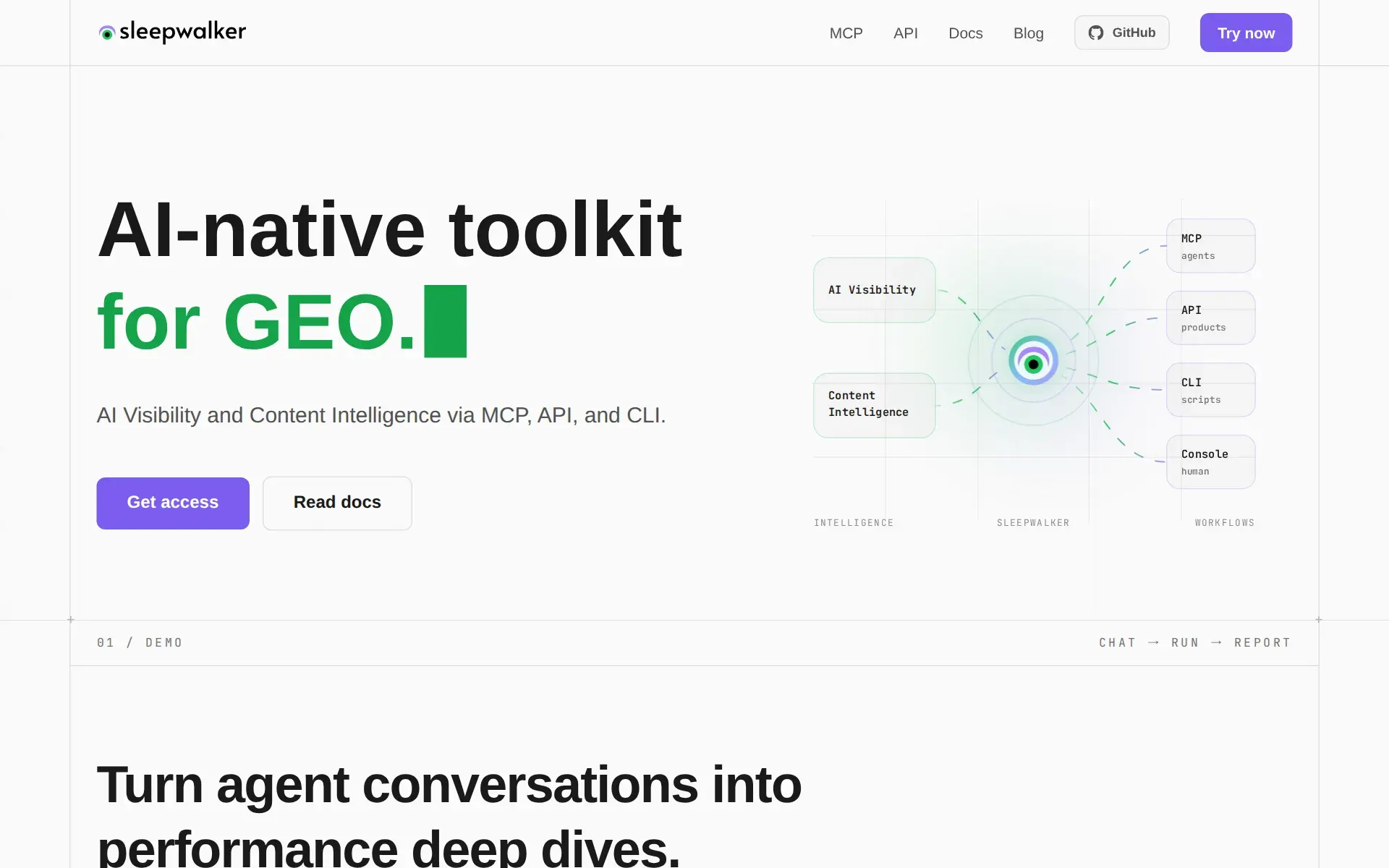 Screenshot of Sleepwalker AI