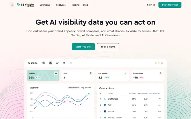 Screenshot of SE Visible