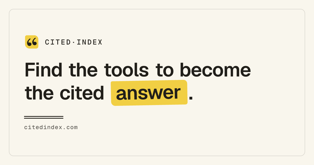 CitedIndex preview